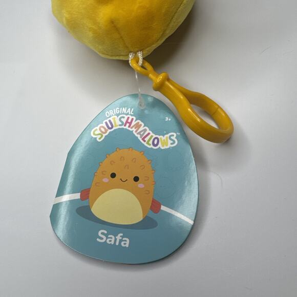 NWT Squishmallows Safa the Pufferfish Clip On 3.5” Kellytoy - Picture 3 of 3